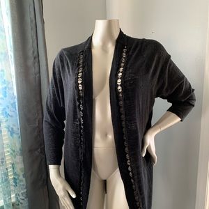 ❤️SOLD❤️ 3x 22/24 Plus size Black Open Weave Crochet Lightweight Cardigan Cover